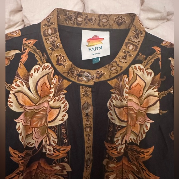 FARM Rio Majestic Garden Beaded Buckle Long Sleeved Mini Dress - Picture 2 of 7